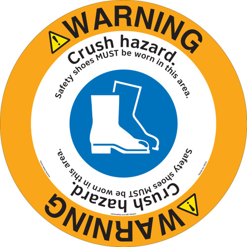 Warning/Crush Hazard Floor Marker (FM123-) 
