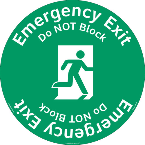 Emergency Exit/Do NOT Block Floor Marker (FM135-) 