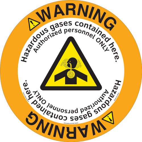 Warning/Hazardous Gases Floor Marker (FM149-)