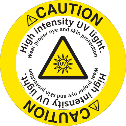 Caution/High Intensity Ultraviolet Floor Marker (FM155-)