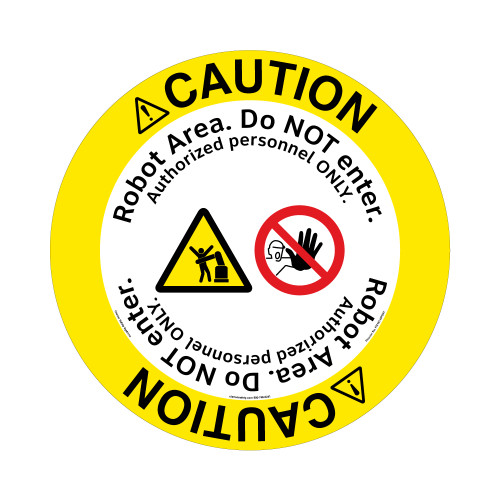 Caution/Robot Operating Area Floor Marker (FM191-)