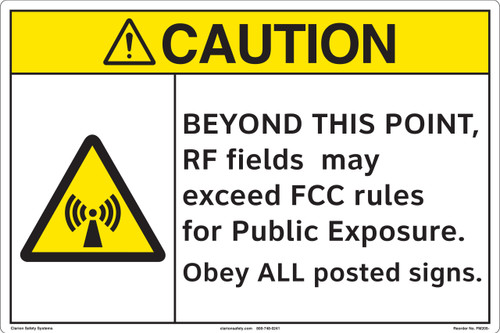 CAUTION/BEYOND THIS POINT RF FIELDS may exceed (FM205-) 
