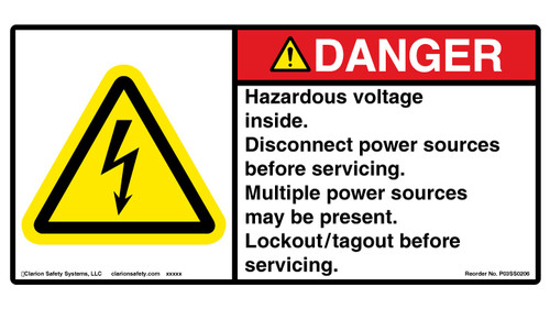 Danger/Hazardous Voltage (P03SS0206)