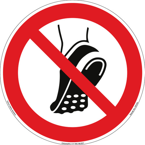 Do Not Wear Metal Studded Footwear (FIS7246-)