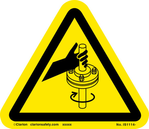 Entanglement Of Hand/Rotating Shaft Label (IS1114-)