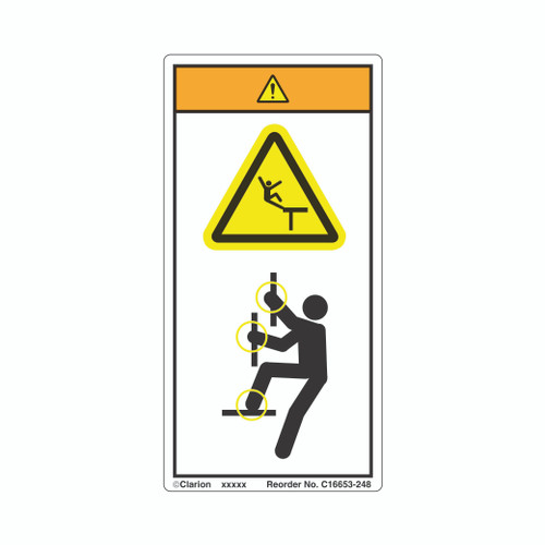 Warning/Fall Hazard – 3 Points of Contact (C16653-249)