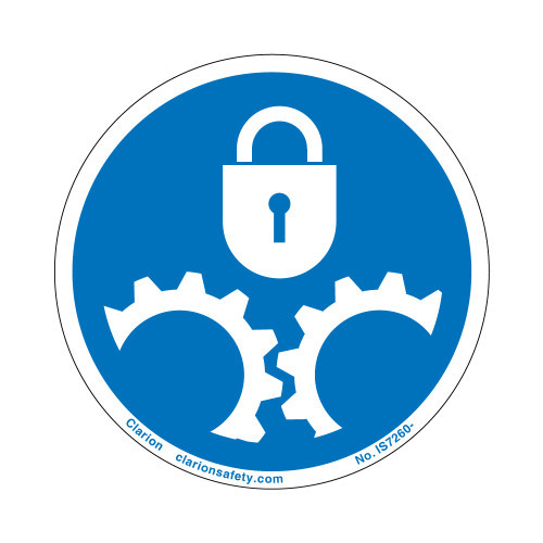 Lock Moving Mechanical Parts Label (ISO M068)