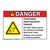 Danger Overhead Electrocution Hazard Label (EMC 15)
