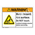 Warning Hot Surfaces Label (EMC 34)