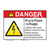 Danger Hazardous Voltage Sign (F1149-)