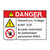 Danger Hazardous Voltage Sign (F1151-)