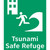 Tsunami Safe Refuge Building Sign (F1294-)