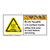 Warning/Burn Hazard Label (H6043-6BWH)