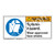 Warning/Splash Hazard Label (H6129-NVWH)