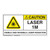 Caution/Visible & Invis Laser Radiation Class 1MLabel (IEC1010-)