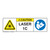 Caution/Laser Radiation Class 1C Label (IEC1011-H)