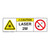 Caution/Laser Radiation Class 2M Label (IEC2010-H)