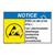 Notice/ESD Protective Area Label (SL1003-HP)