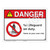 Danger/No Lifeguard on Duty Sign (WSS3101-13a-e) )