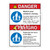 Danger/Watch Your Children Sign (WSS3102-16b-esm) )