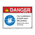 Danger/Non-Swimmers Wear Life Jackets Sign (WSS3105-13b-e) )
