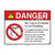 Danger/No Long Breath Holding Sign (WSS3106-13b-e) )