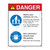 Danger/Watch Your Children Sign (WSS3208-19b-e) )