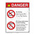 Danger/No Diving Sign (WSS3211-19b-e) )