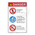 Danger/No Lifeguard on Duty Sign (WSS3301-23b-e) )