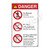 Danger/No Lifeguard on Duty Sign (WSS3306-23b-e) )