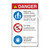 Danger/Watch Your Children Sign (WSS3310-23b-e) )