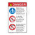 Danger/Watch Your Children Sign (WSS3313-23b-e) )