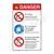 Danger/No Diving Sign (WSS3314-23b-e) )