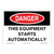 Danger/This Equipment Starts Sign (OS1005DH-)