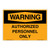 Warning/Authorized Personnel Sign (OS1021WH-)