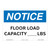 Notice/Floor Load Capacity Sign (OS1058NH-)
