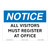 Notice/All Visitors Must Register Sign (OS1059NH-)