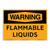Warning/Flammable Liquids Sign (OS1138WH-)