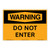 Warning/Do Not Enter Sign (OS1159WH-)
