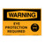Warning/Eye Protection Required Sign (OS1169WH-)