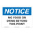 Notice/No Food or Drink Sign (OS1238NH-)