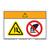 Warning/Burn Hazard Label (WF2-022-WH)