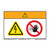 Warning/Hazardous Voltage Inside Label (WF2-127-WH)