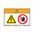 Warning/Hazardous Voltage Inside Label (WF2-127-WH)