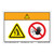 Warning/Arc Flash and Shock Hazard Label (WF2-161-WH)