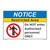 Notice/Restricted Area Floor Marker (FM104-)