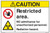 Caution/Restricted area. NO admittance for unauthorized personnel. Radiation hazard..(FM184-)