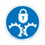 Lock Moving Mechanical Parts Label (ISO M068)